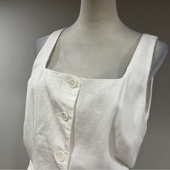 Target A New Day off White button down mini Dress size extra large - Picture 2 of 13